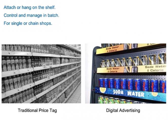 contrassegno spesso di 16mm Streched Digital sul LCD di pubblicità del supermercato dello scaffale